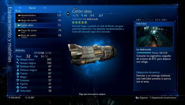 Final Fantasy VII Remake - Cañón obús