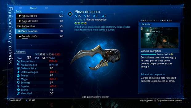 Final Fantasy VII Remake - Pinza de acero