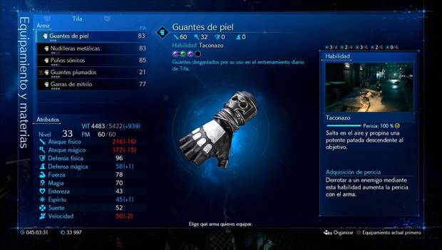 Final Fantasy VII Remake - Guantes de piel