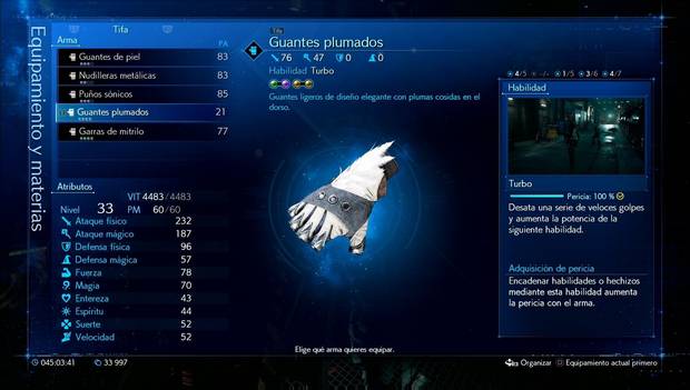 Final Fantasy VII Remake - Guantes plumados