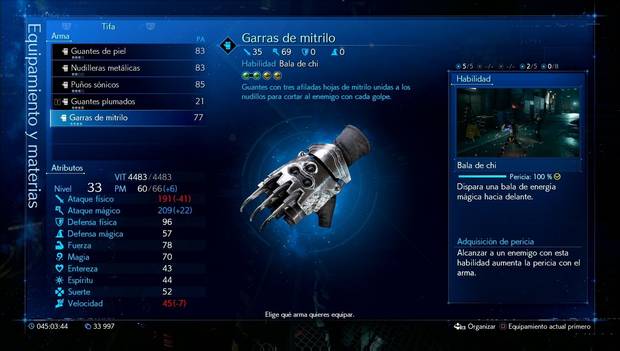 Final Fantasy VII Remake - Garras de mitrilo