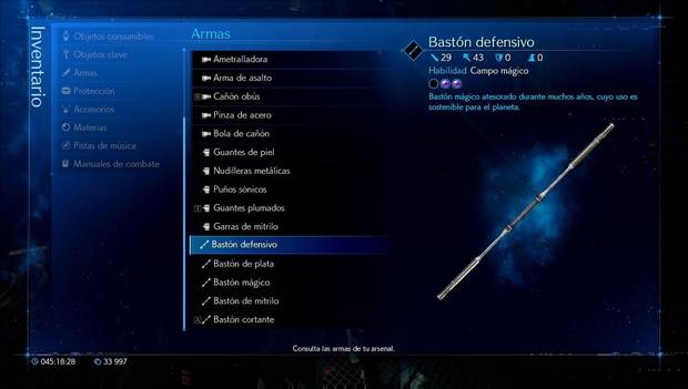 Final Fantasy VII Remake - Bastón defensivo