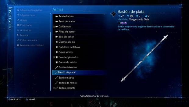 Final Fantasy VII Remake - Bastón de plata