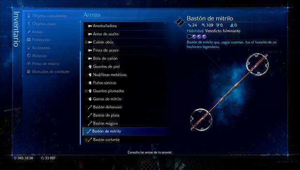 Final Fantasy VII Remake - Bastón de mitrilo