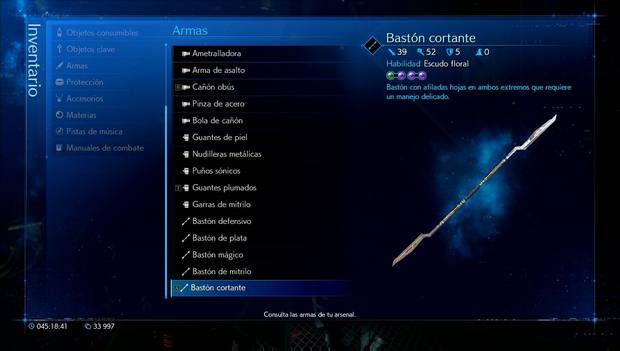 Final Fantasy VII Remake - Bastón cortante