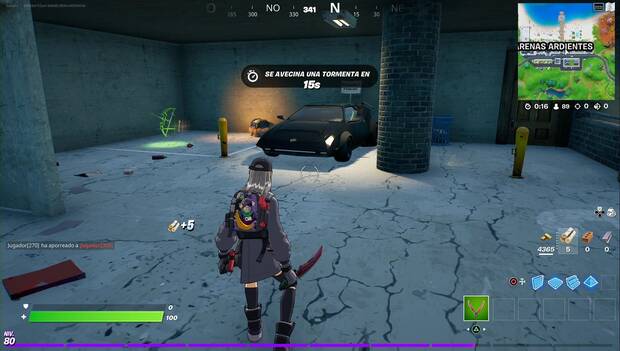 Fortnite - Conduce desde Arenas Ardientes hasta Cultivos Colosales sin salir del vehículo: deportivo en el garaje