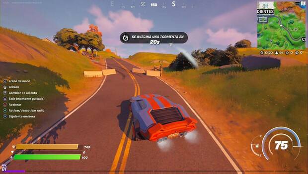 Fortnite - Conduce desde Arenas Ardientes hasta Cultivos Colosales sin salir del vehículo: ruta de Arenas Ardientes a Cultivos Colosales