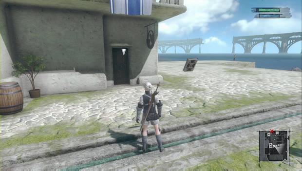 Nier Replicant - La balada de las gemelas: taberna de Ciudad Costera