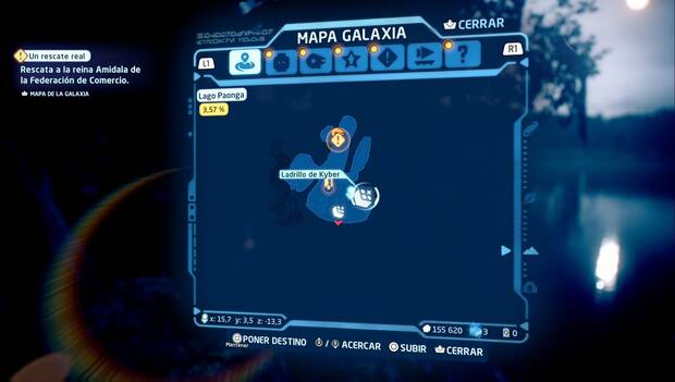 LEGO Star Wars: The Sywalker Saga - Lago Paonga, ubicación del Ladrillo 2