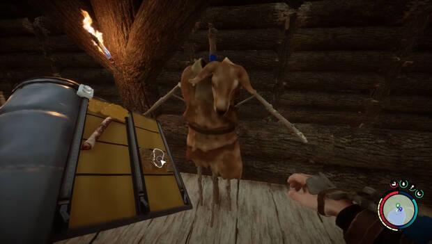 Sons of the Forest - Colocar piezas de armadura en un soporte de armadura