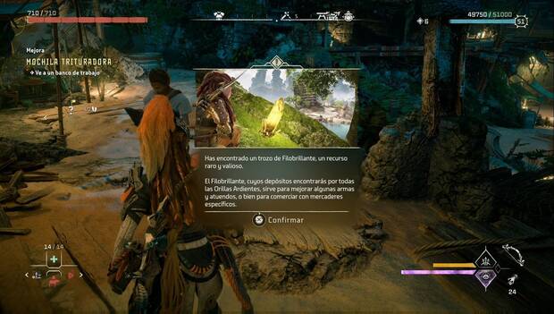 Horizon Forbidden West Orillas Ardientes - Filobrillante: tutorial del Filobrillante