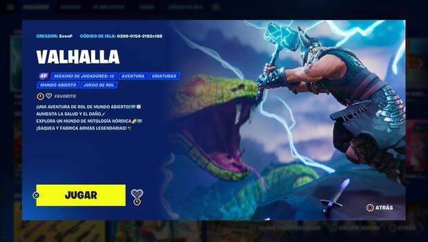 Creativo 2.0 en Fortnite: Valhalla