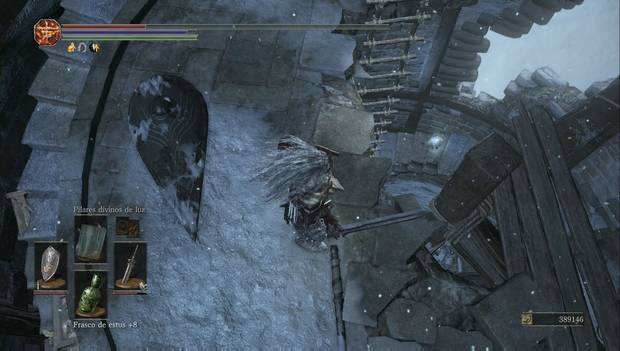 Dark Souls 3 - Cenizas de Ariandel, Campo nevadO: lagarto brillante
