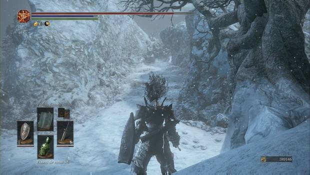 Dark Souls 3 - Cenizas de Ariandel, Campo nevado: cuesta junto a la torre