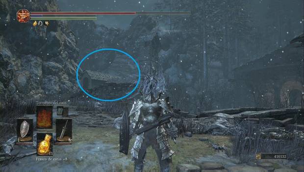Dark Souls 3 - Cenizas de Ariandel, Asentamiento de cuervos: camino para continuar