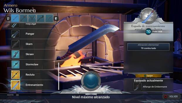 Dauntless - Espadas: Espada de entrenamiento