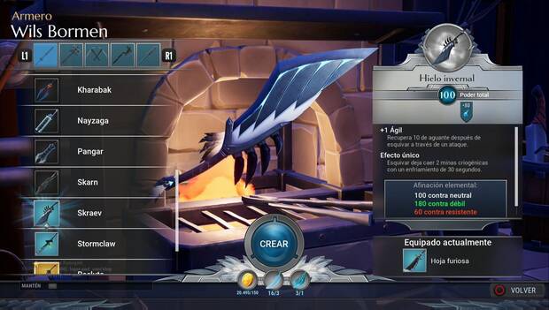 Dauntless - Espadas: Hielo invernal