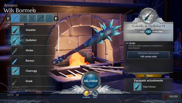 Dauntless - Espadas: Colmillo de Quillshot