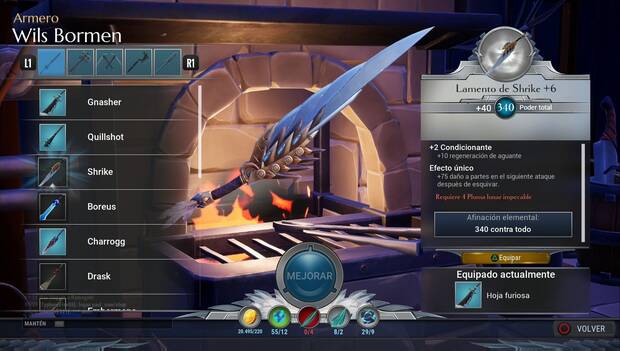 Dauntless - Espadas: Lamento de Shrike