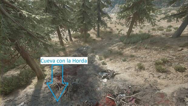 Days Gone - Horda de Twin Craters: ubicación de la cueva