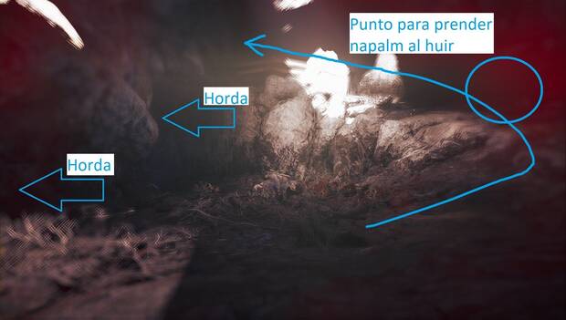 Days Gone - Horda de la cueva de lava metolius: distribución de la cueva