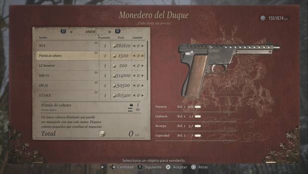 Resident Evil 8 - Pistola de cohetes