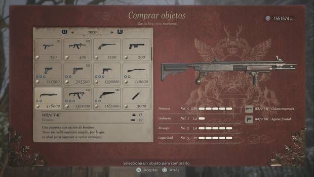 Resident Evil 8 - Escopeta W870 TAC