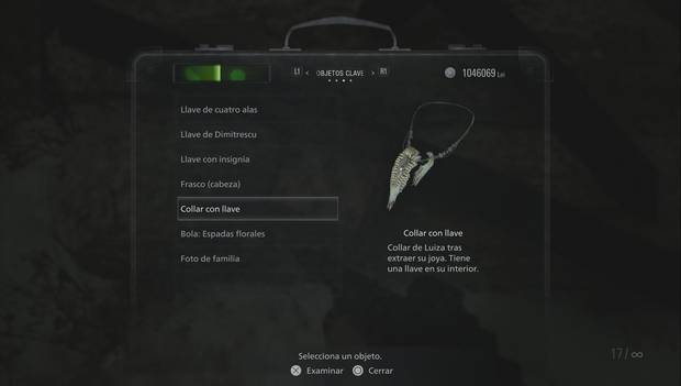 Resident Evil 8 Village - Llave de Luiza: collar con llave