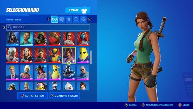 Fortnite - Skin de oro de Lara: Lara Croft en taquilla