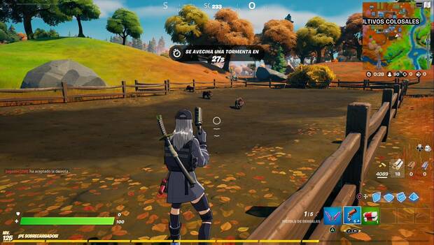 Fortnite - Caza un jabalí: jabalíes en el corral de Cultivos Colosales