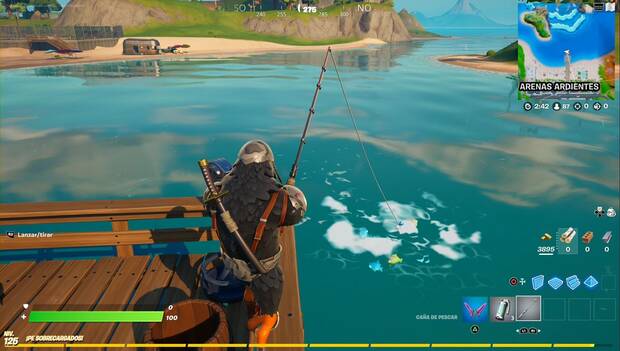 Fornite - Pesca peces: pescando un pez