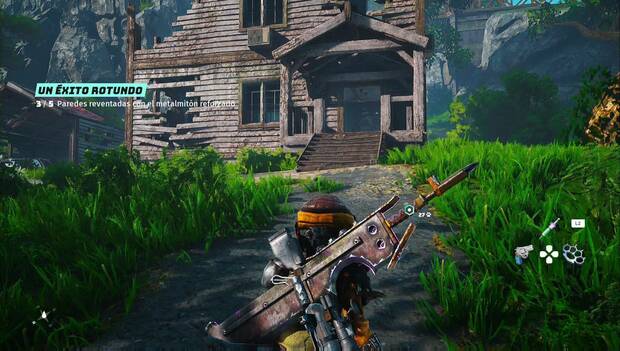 Biomutant - Casa con la cuarta pared rompible con el metalmitón de nivel 2