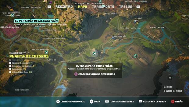 Biomutant - El traje para zonas frías: marcador del platidín