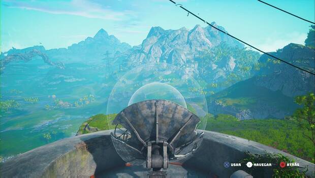 Biomutant - El traje para zonas frías: posición de la antena
