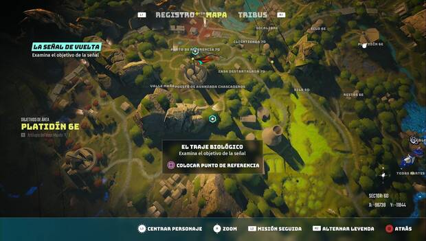 Biomutant - El traje biológico: punto donde está el traje biológico
