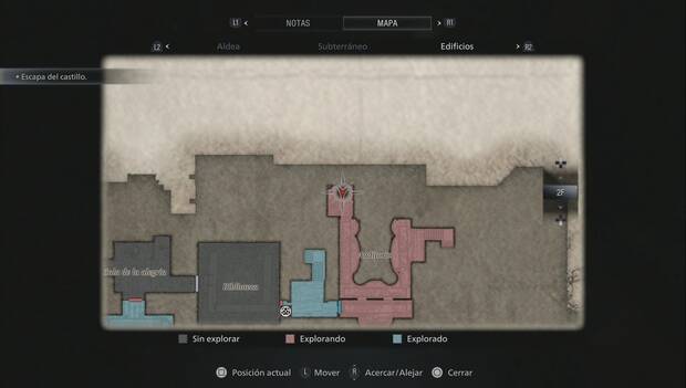 Resident Evil 8 - Laberintos: Ubicación de la bola Espadas florales