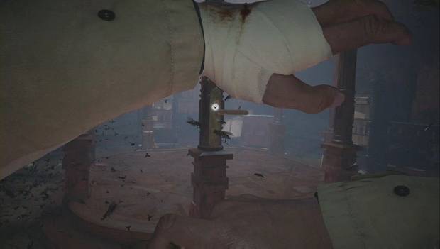 Resident Evil 8 - Castillo Dimitrescu: palanca que abre la claraboya