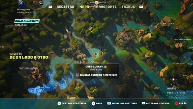 Biomutant - Gulp Glugswig: ubicación de Gulp