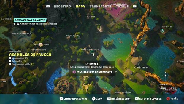 Biomutant - Campamentos de bandidos: campamento de Fruggo