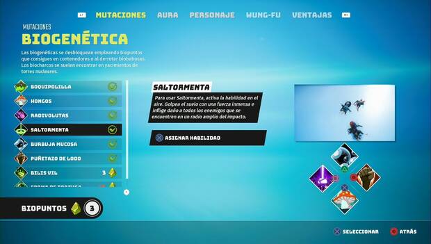 Biomutant - Habilidades: Saltatormenta