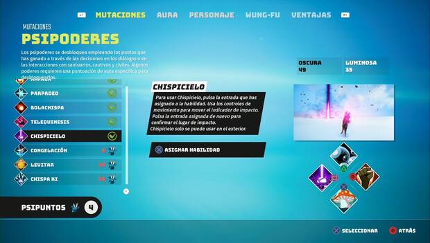 Biomutant - Habilidades: Chispicielo
