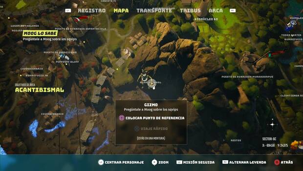 Biomutant - Gizmo: ubicación de Moog