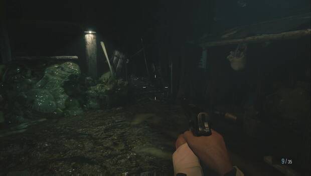 Resident Evil 8 - Laboratorio de Moreau: pasadizo por el que avanzar