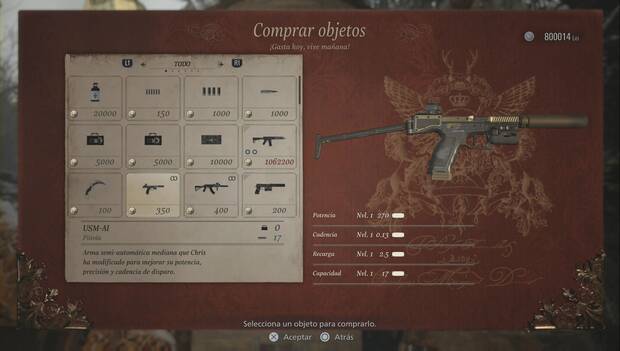 Resident Evil 8 Village - USM-AI en la tienda del Duque