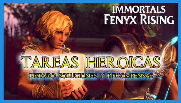 Immortals Fenyx Rising - Portada del nodo de Tareas heroicas