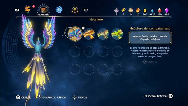 Immortals Fenyx Rising - Skins de Heósforo: skin de Heósforo del compañerismo