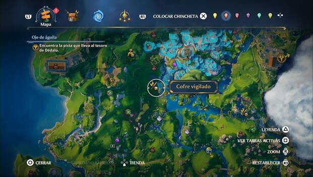 Immortals Fenyx Rising - Cofres vigilados en el Valle de la Eterna Primavera: ubicación del cofre vigilado al oeste de Alma de Gea