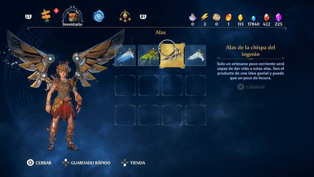 Immortals Fenyx Rising - Alas: Alas de la chispa del ingenio