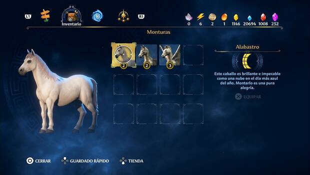 Immortals Fenyx Rising - Monturas: Alabastro