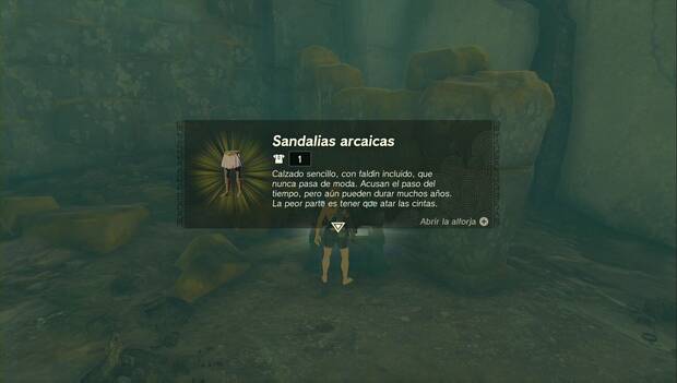 The Legend of Zelda: Tears of the Kingdom - Sandalias arcaicas
